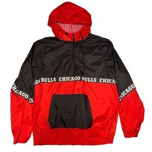 NBA Chicago Bulls Windbreaker Jacket Men's Medium Black
